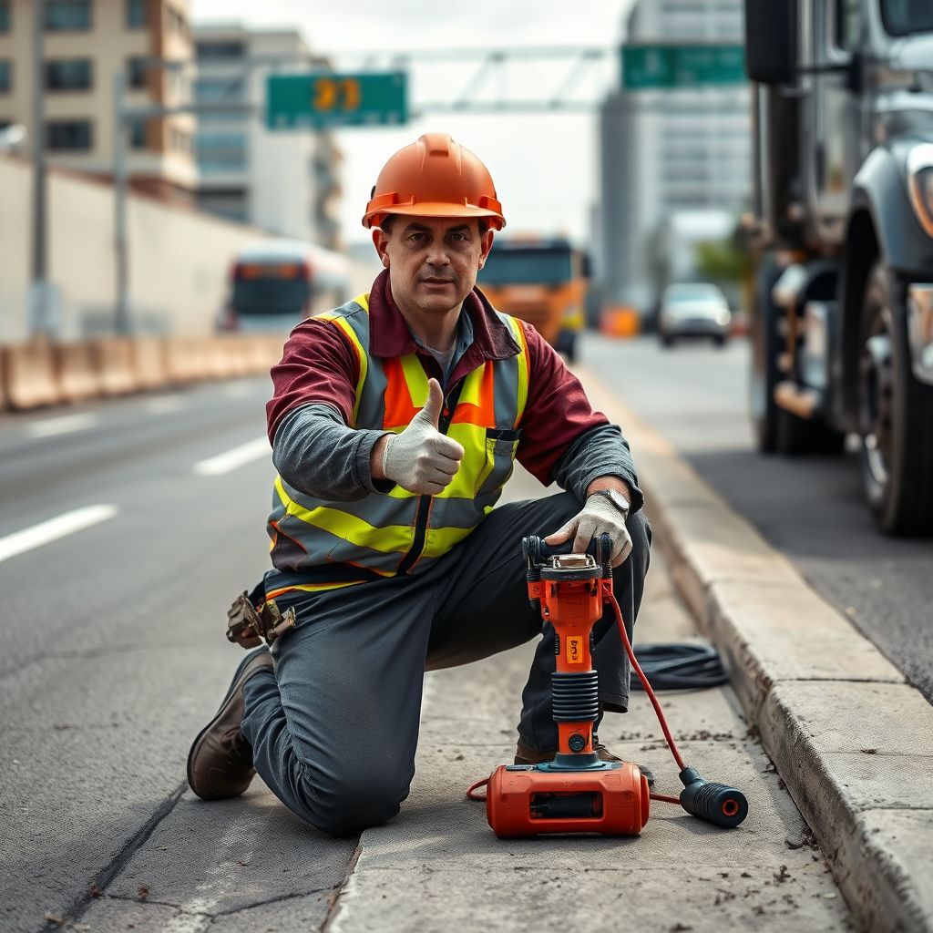 A professional tow truck operator securing a vehicle on a flatbed carrier under safe, controlled conditions.