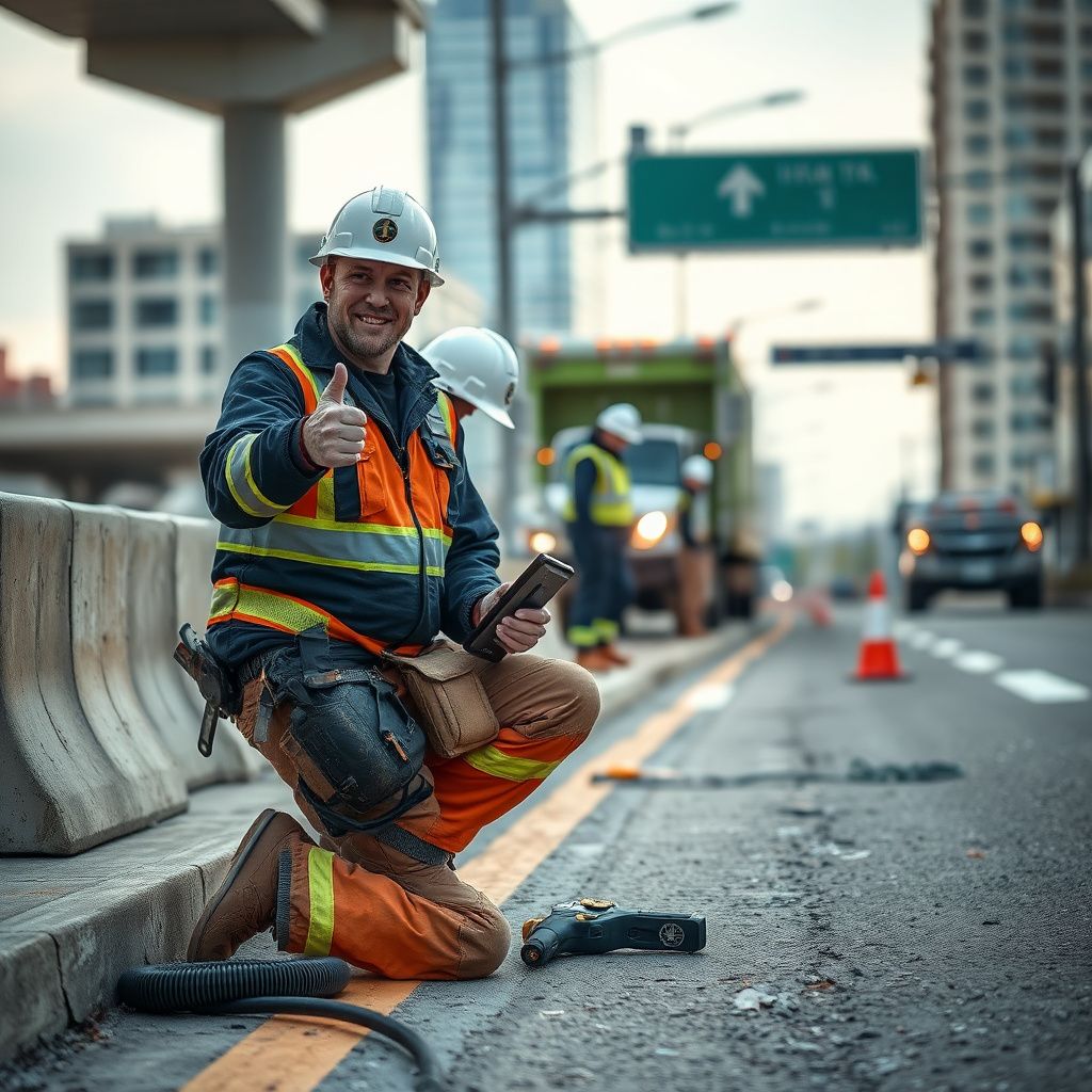 A professional tow truck operator using a control panel to lower a flatbed ramp safely on an Etobicoke street.